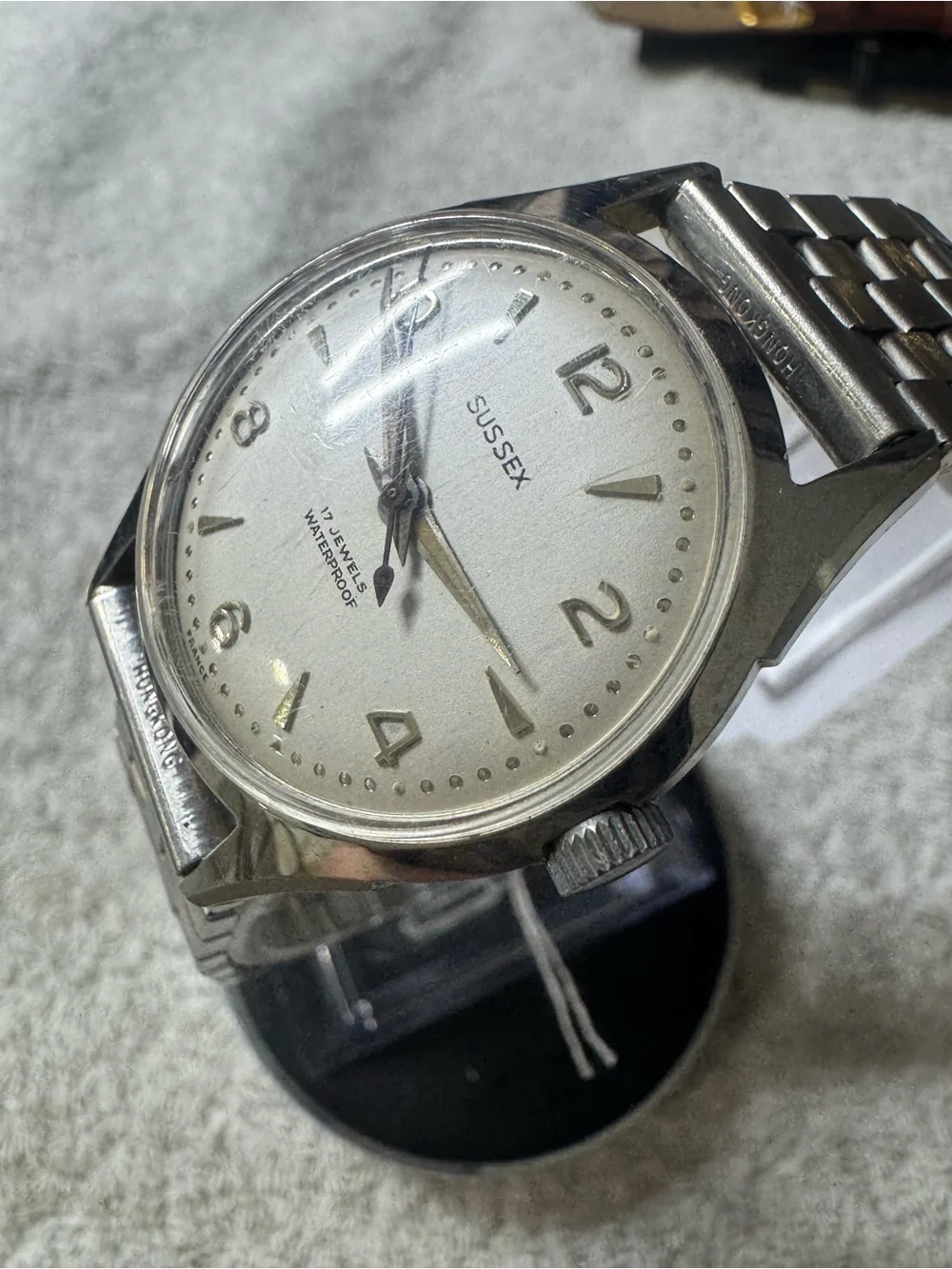 Men's Silver Dial Mechanical Watch - Silver Bracelet